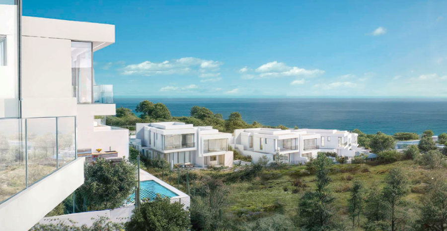 Case a schiera con splendida vista sul mare e piscina privata a Lagos.