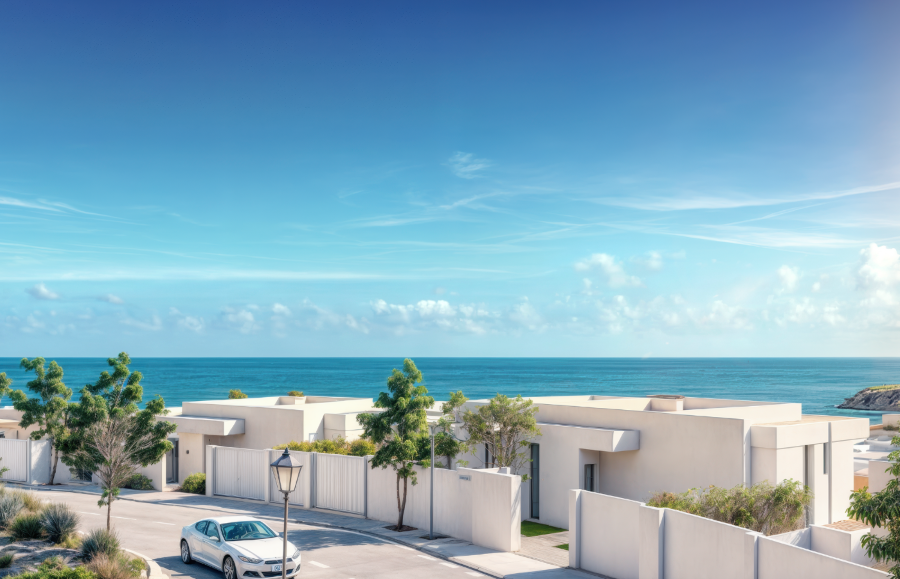 Case a schiera con splendida vista sul mare e piscina privata a Lagos.