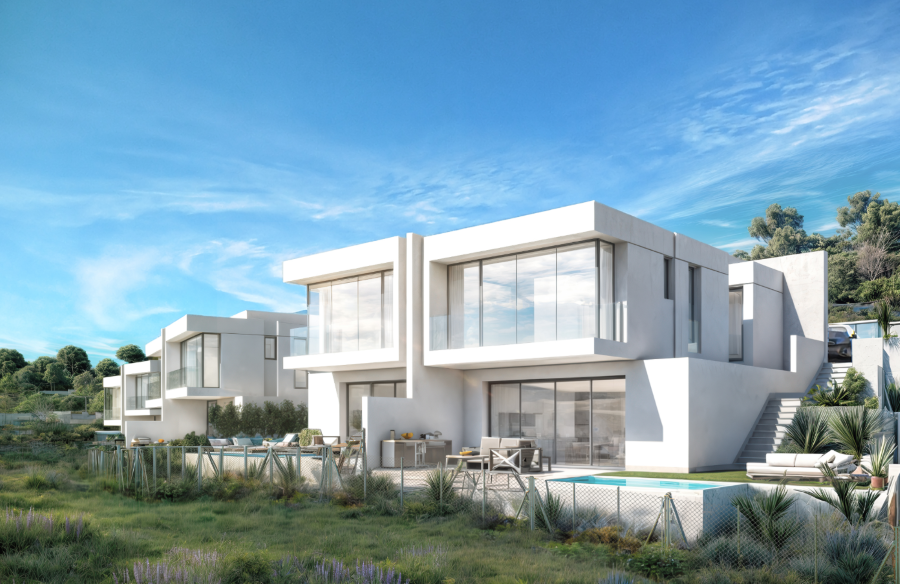 Case a schiera con splendida vista sul mare e piscina privata a Lagos.