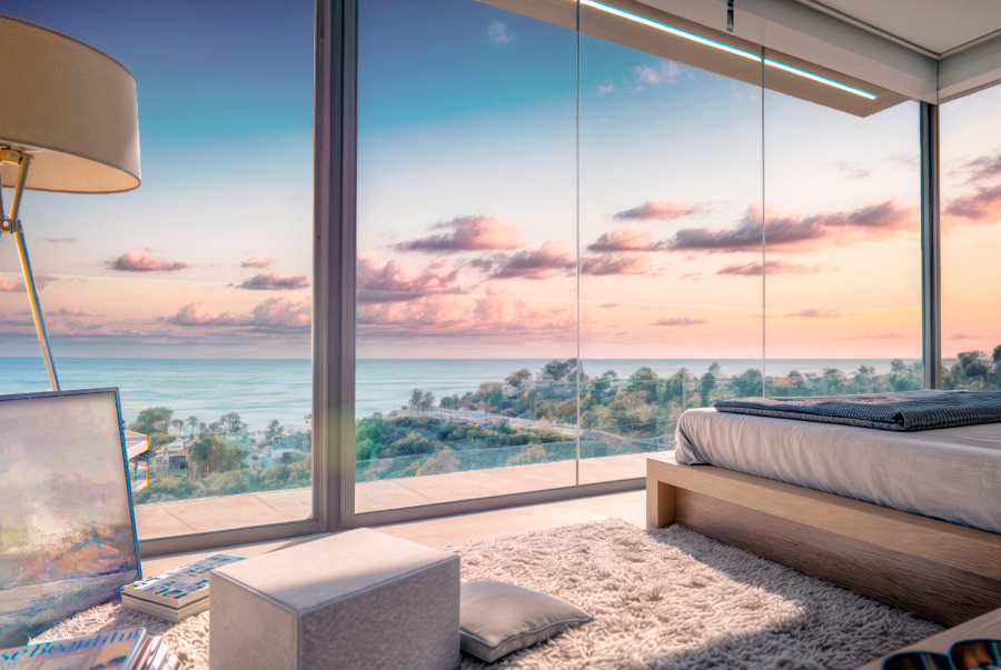 Case a schiera con splendida vista sul mare e piscina privata a Lagos.