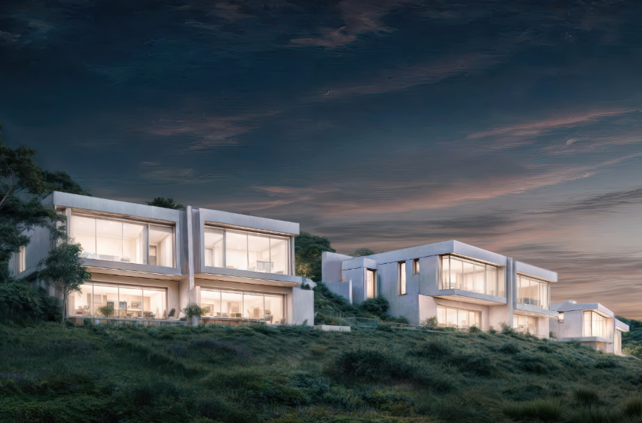 Dobbelthus med fantastisk havudsigt og privat pool i Lagos.