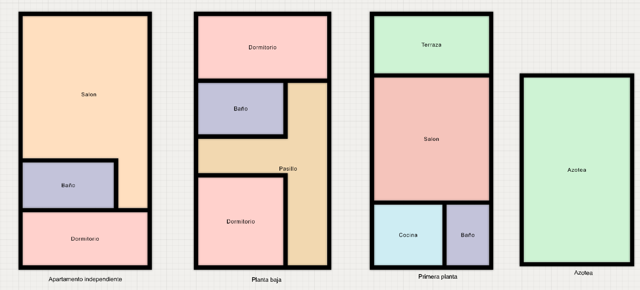 Renoverat hus med takterrass, panoramautsikt över havet och bergen samt separat lägenhet under huset