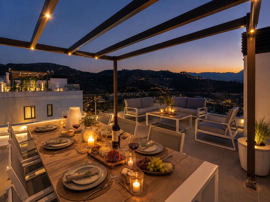 Eksklusiv penthouse med panoramaudsigt over havet og femstjernede faciliteter i Bayview II, Nerja