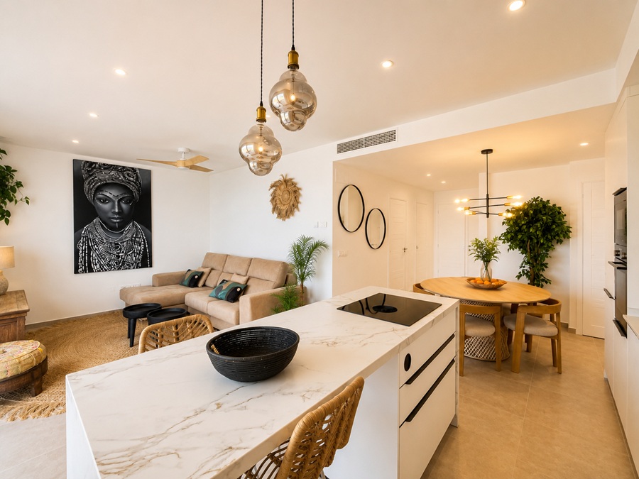 Eksklusiv penthouse med panoramaudsigt over havet og femstjernede faciliteter i Bayview II, Nerja