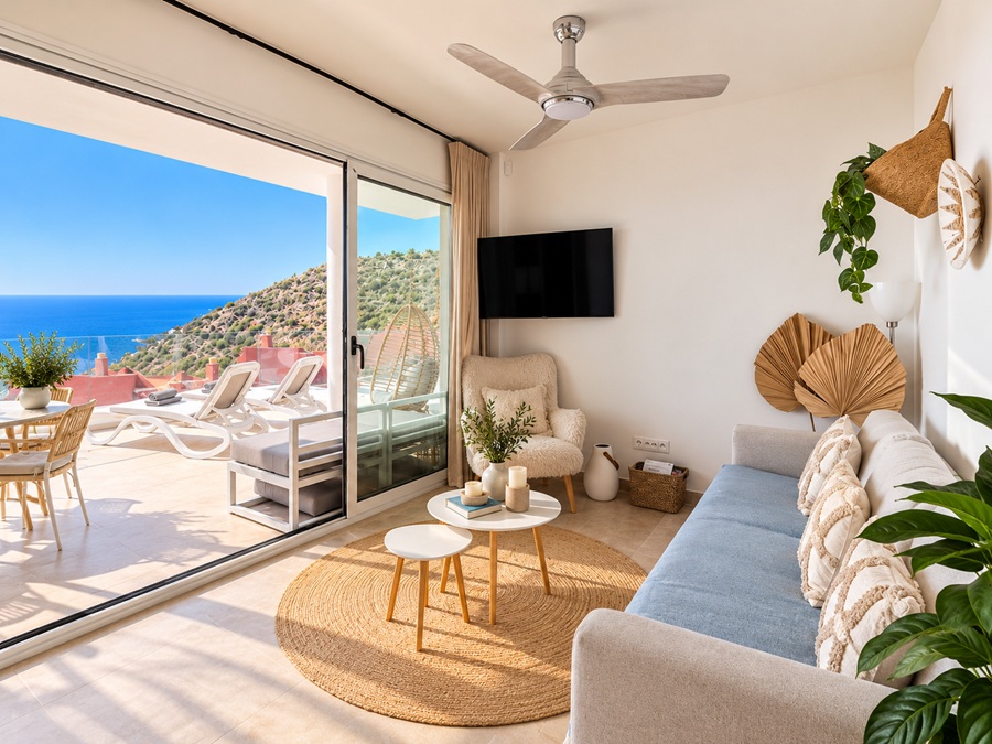 Exklusive Eckwohnung mit Panoramablick auf das Meer in Bayview II, Nerja