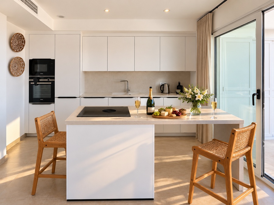 Exklusive Eckwohnung mit Panoramablick auf das Meer in Bayview II, Nerja